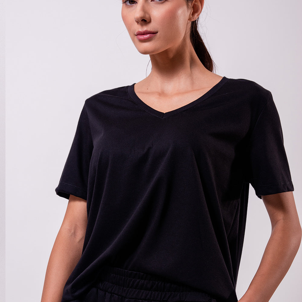 Camiseta Algodão Pima Preta