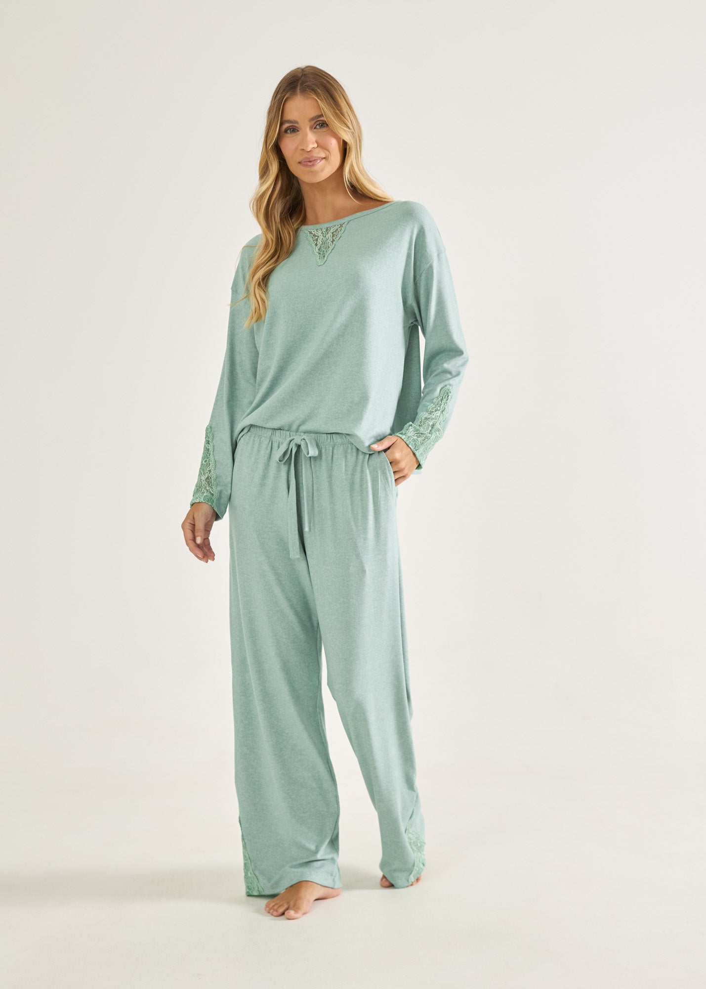 Pijama Flanelado Sonho Verde Água
