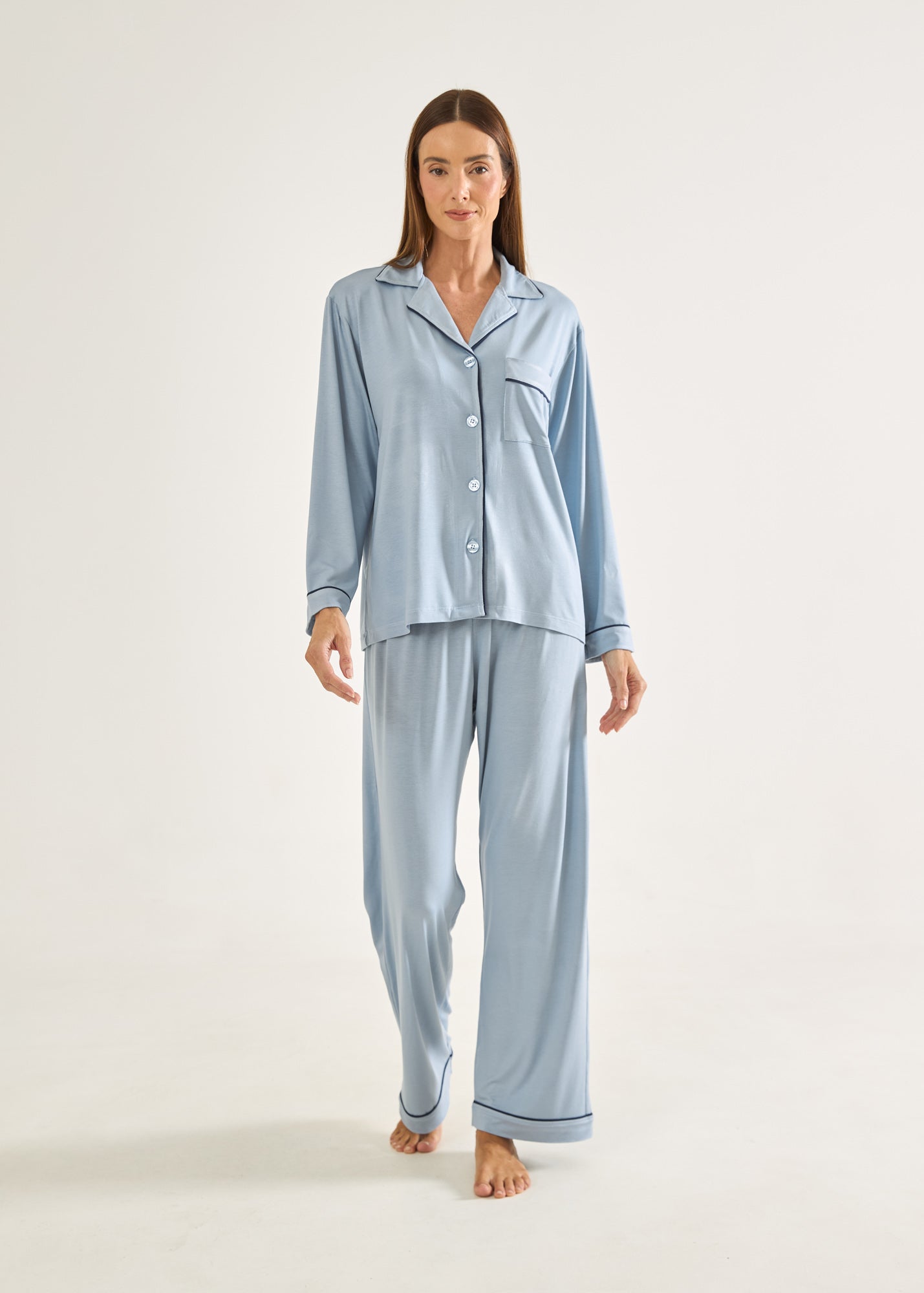 Pijama Longo Lola Azul Céu