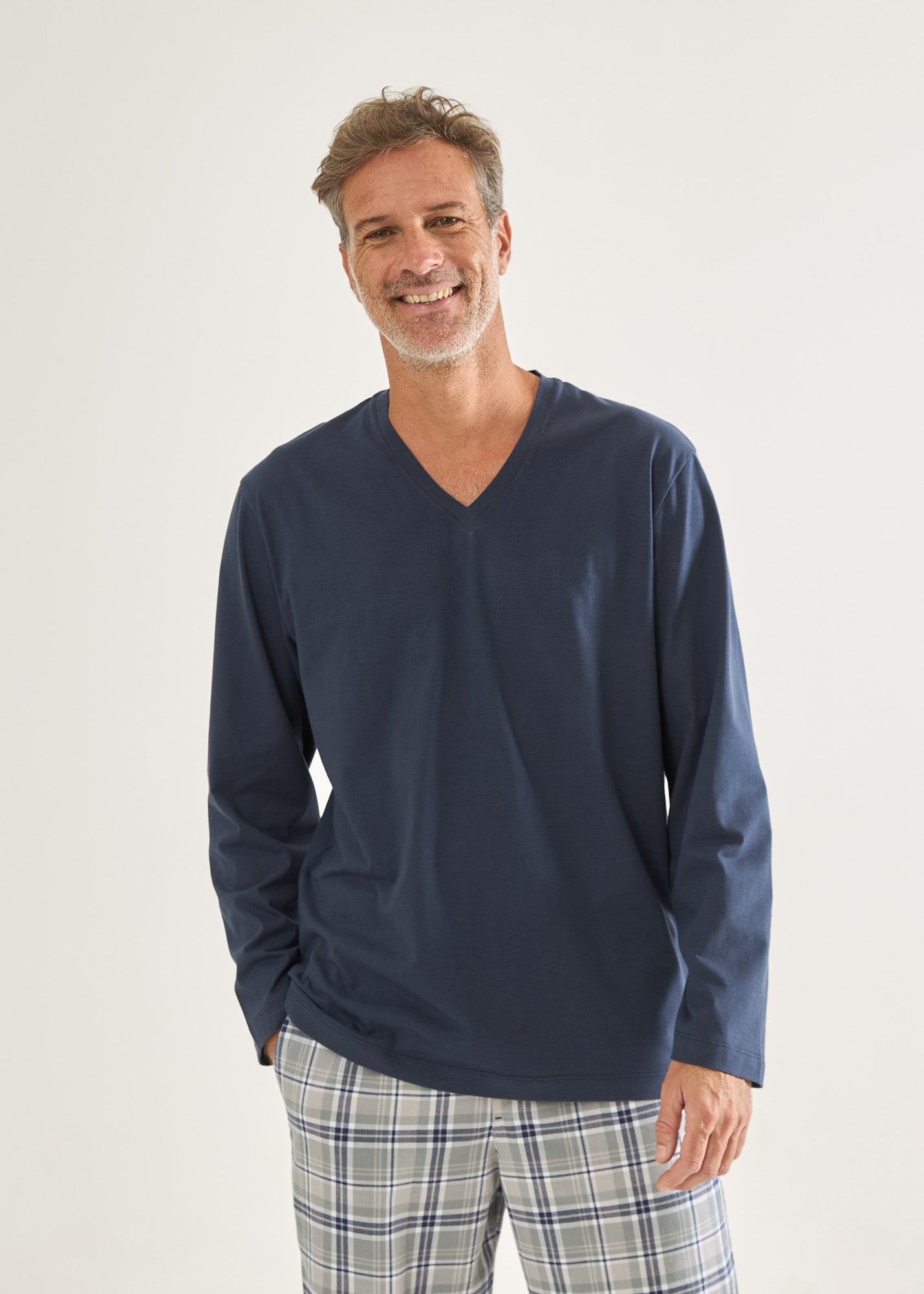 Camiseta Mangas Longas Marinho