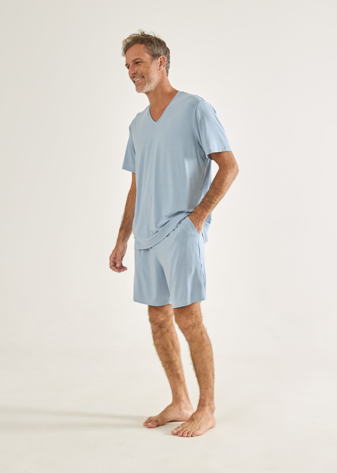 Pijama Masculino Modal Azul Céu