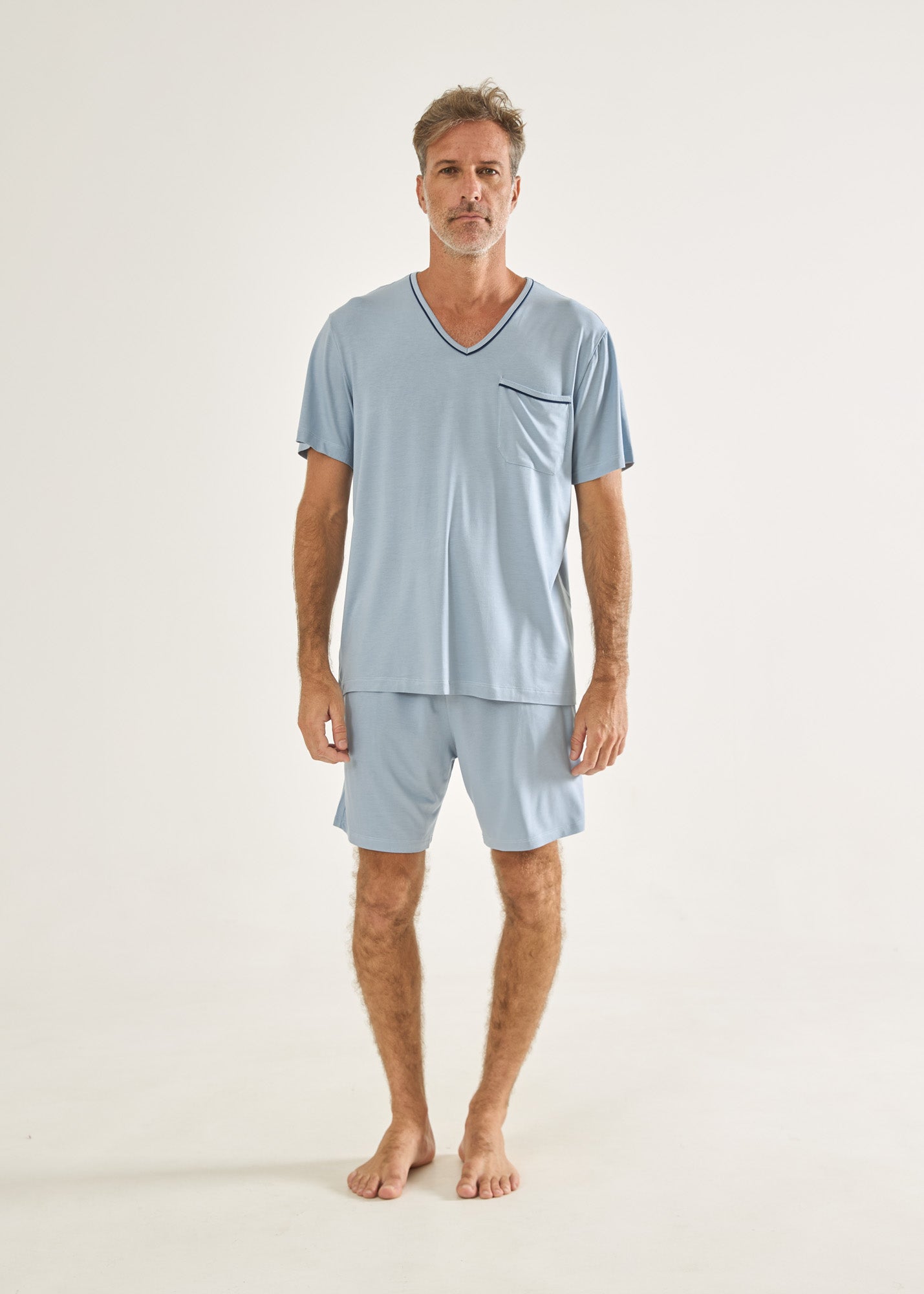 Pijama Masculino Léo Azul Céu