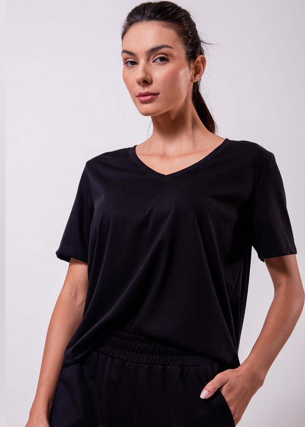 Camiseta Algodão Pima Preta